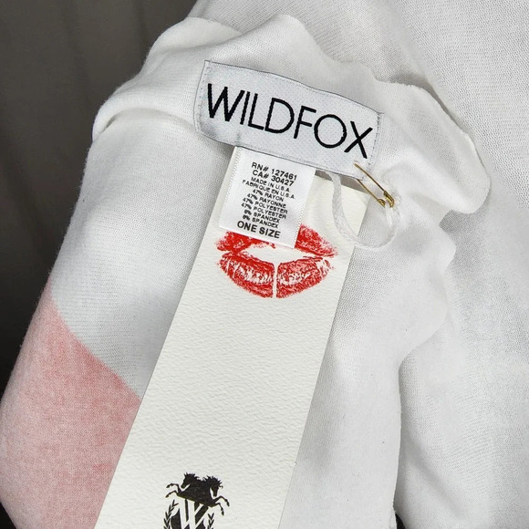 Wildfox Heart Oversized Sweatshirt (Size XXS) and Scarf Set Red Sparkle Heart - Picture 12 of 15